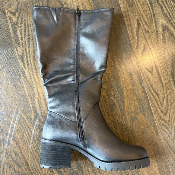 ELOQUII Elements Women's Black Boots Vegan Leather - Picture 2 of 6